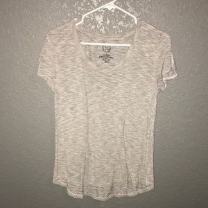 Loose, striped t-shirt.